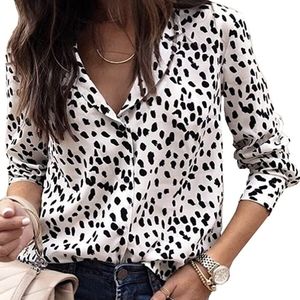Dalmatian print Long Sleeve Button Up | M